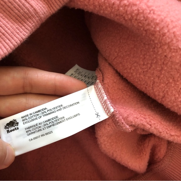 Roots Pink Hoodie with Half Zip - Picture 4 of 8